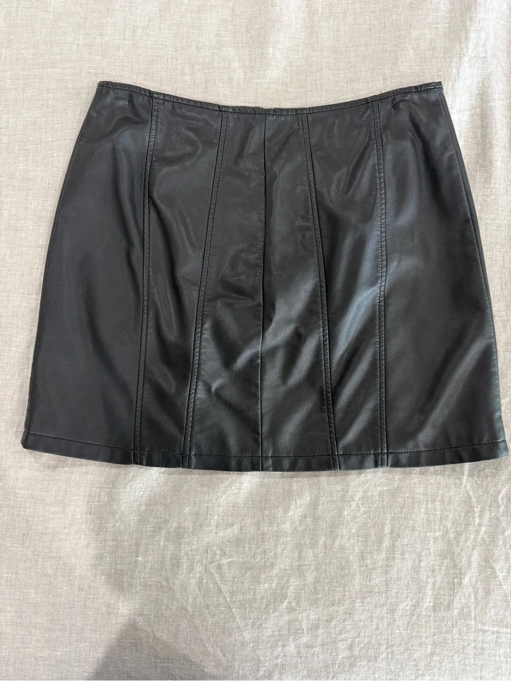 Free People black faux